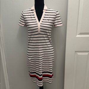 Tommy Hilfiger Pink and Navy Striped Mini Dress